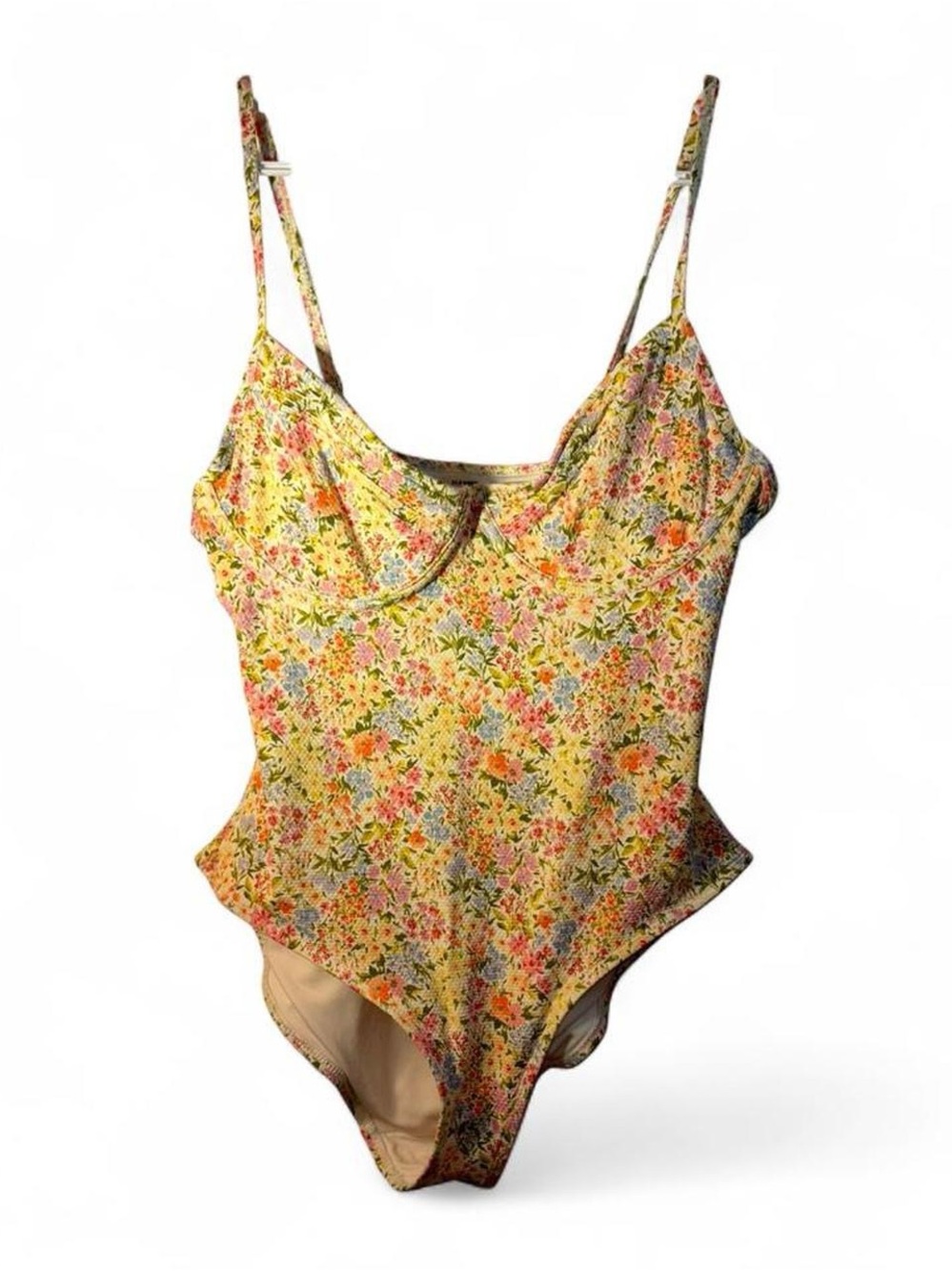 Old Navy Cream Floral One-Piece Swimsuit - Picture 2 of 9